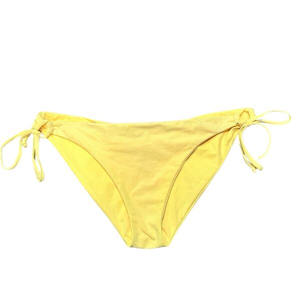 L*Space Butter Yellow Low-Rise Side-Tie Scrunch-Butt Bikini Bottom Beachy Pool - Picture 1 of 9